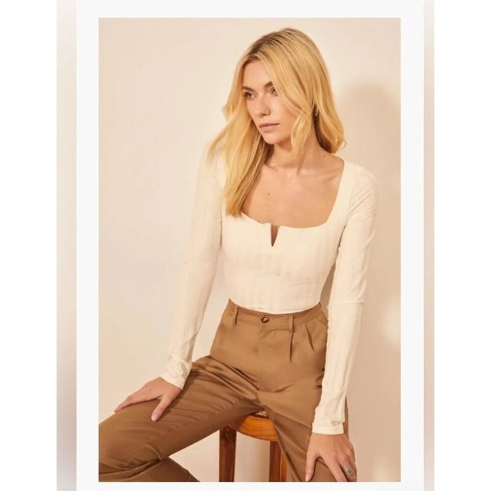Reformation // Delancey Knit Top in Ivory